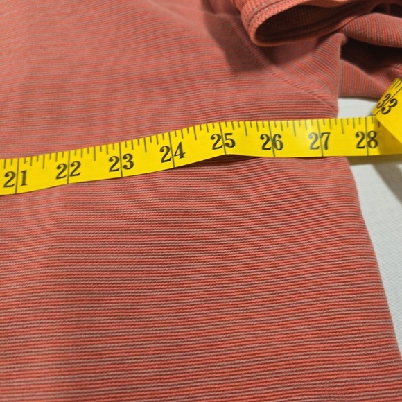 Tommy Bahama‎ Pinstripe Orange Medium Weight SS Shirt 70% Silk 30% Cotton S XXL - Picture 5 of 7
